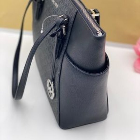 Michael Kors Charlotte Tote Shoulder Bag Black - Picture 7 of 12